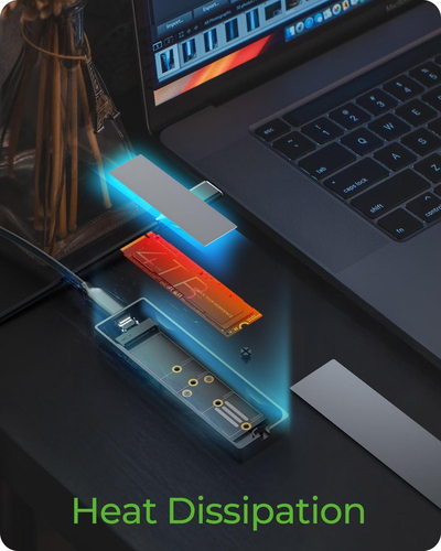 ICY BOX M.2 SATA/NVMe SSD Enclosure with USB 3.2 Gen 2 Type-C and RGB light