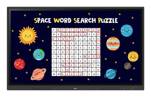 LG CreateBoard interactive whiteboard 165.1 cm (65") 3840 x 2160 pixels Touchscreen Black USB / RF Wireless