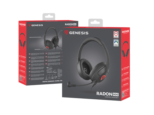 GENESIS Radon 800 Headphones Wired Head-band Gaming USB Type-A Black