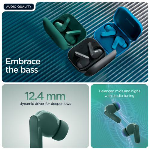 Motorola Moto Buds Bass Headset True Wireless Stereo (TWS) In-ear Calls/Music Bluetooth Green