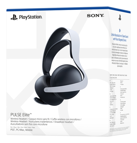 Sony PULSE Elite Headset Wireless Head-band Gaming Bluetooth Black, White