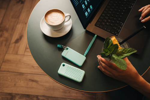 Verbatim Pocket SSD USB 3.2 Gen 2 1TB Polar Blue incl. two rubber sleeves