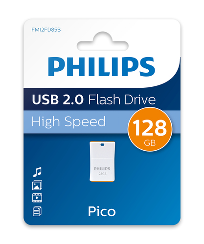 Philips Pico USB flash drive 128 GB USB Type-A 2.0 Orange, White