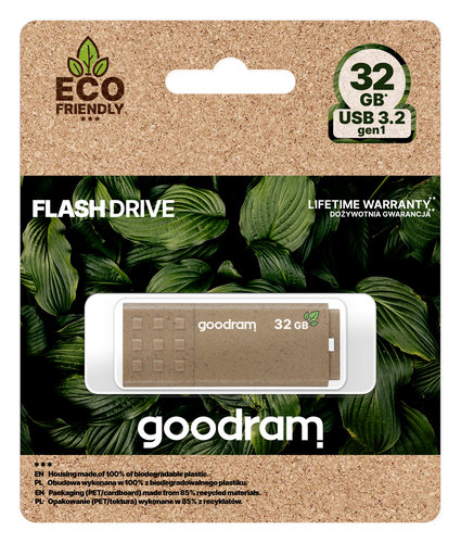 Goodram UME3 Eco Friendly USB flash drive 32 GB USB Type-A 3.2 Gen 1 (3.1 Gen 1) Brown