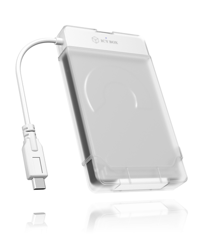 ICY BOX IB-AC703-C HDD/SSD enclosure Translucent, White 2.5"