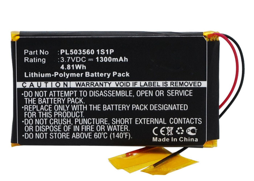 Battery 4.81Wh Li-Pol 3.7V 