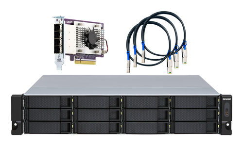 QNAP TL-R1200S-RP storage drive enclosure HDD/SSD enclosure Black, Grey 2.5/3.5"