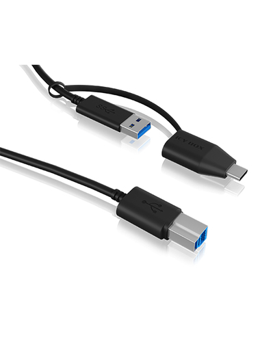 ICY BOX IB-CB032 USB cable USB 3.2 Gen 1 (3.1 Gen 1) 1 m USB B USB A Black