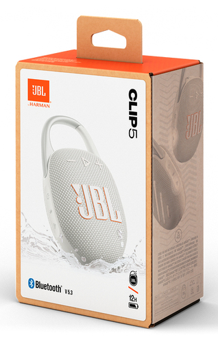 JBL Clip 5 Mono portable speaker White 7 W