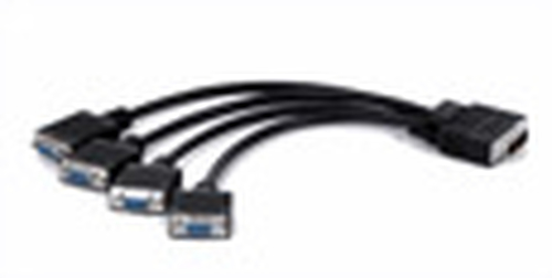 Matrox CAB-L60-4XAF video cable adapter 0.3 m VGA (D-Sub) Black