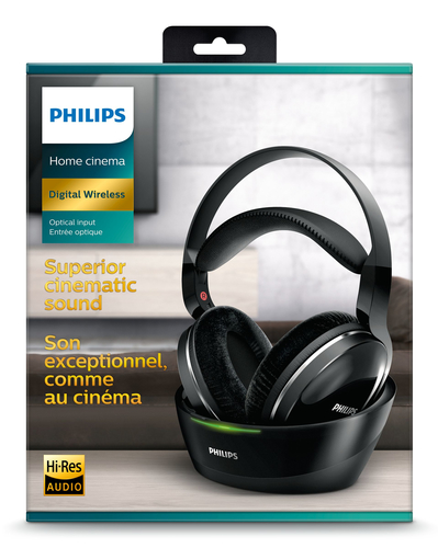 Philips SHD8850/12 headphones/headset Wireless Head-band Music Black